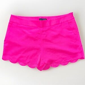 Express Hot Pink Scalloped Hem 3”Shorts Hot Pink